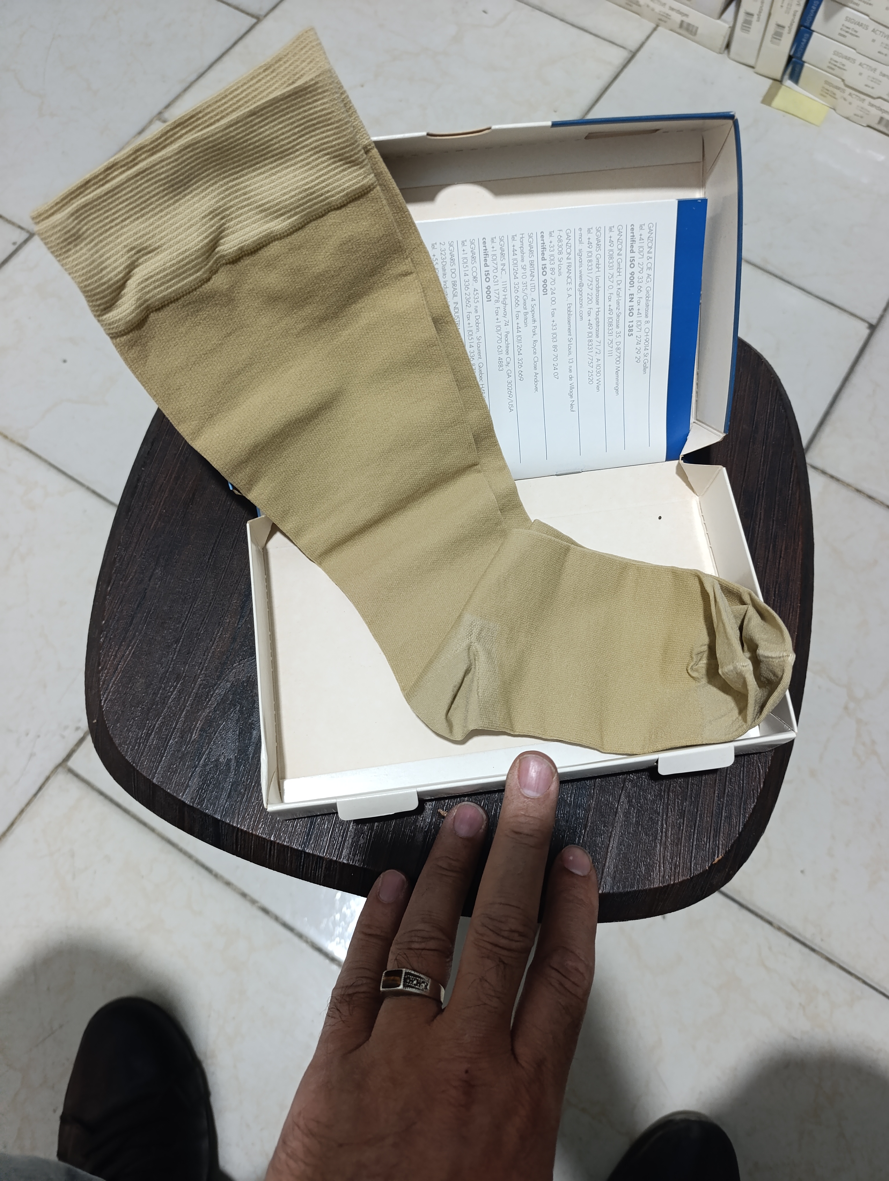 جوراب واریس سیگواریس AD سایز s.short ccl3 جلو بسته